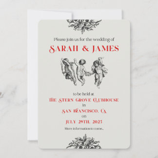Anúncio O Casamento De Cherubs Salva As Datas