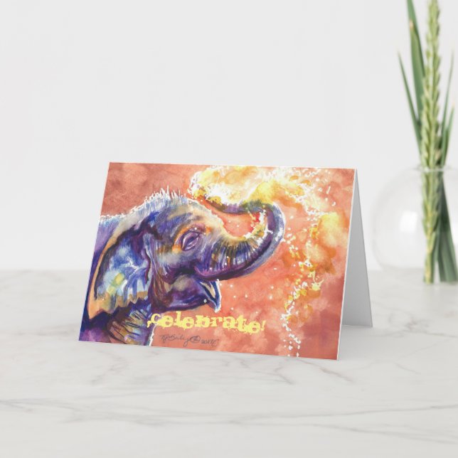 Anúncio O elefante do bebê comemora! (Frente)