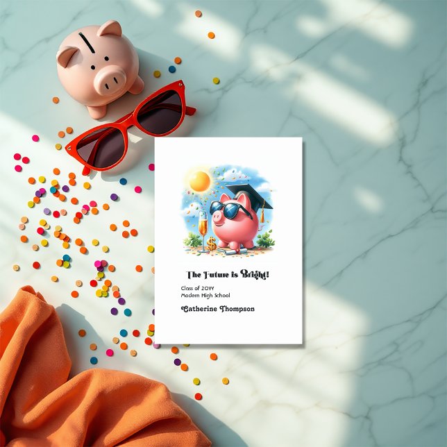 Anúncio O futuro é a Foto de Graduação do Bright Finance (The Future is Bright Finance Graduation Photo Announcement)