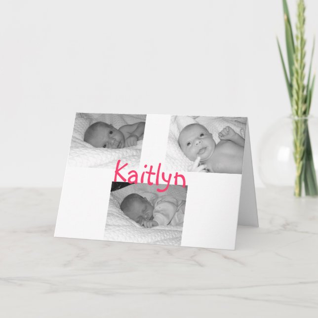 Anúncio o nascimento do kaitlyn anuncia (Frente)