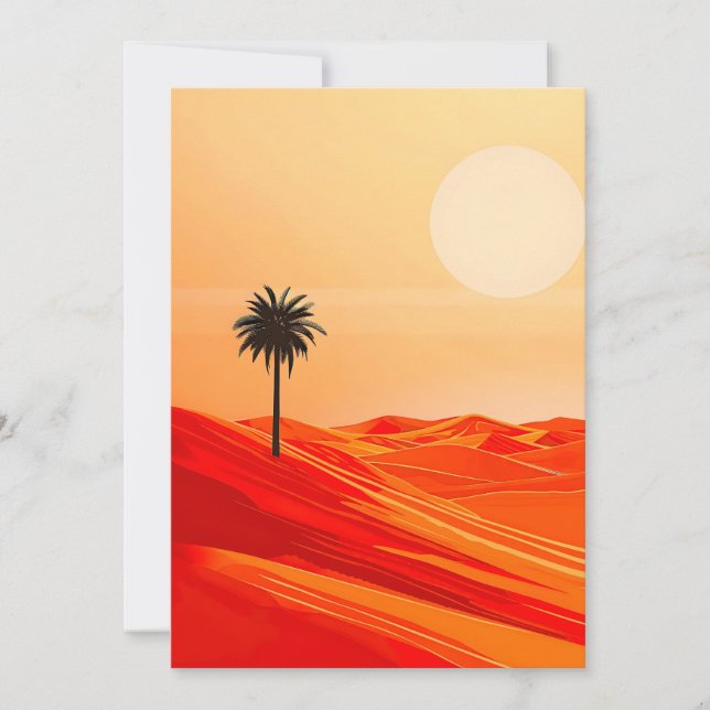 Anúncio Oásis do Deserto de Verão Minimalista (Frente)