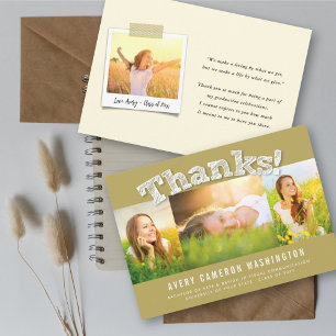 Anúncio Obrigados brancos esboçados 3 Graduação fotográfic