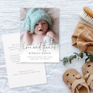 Anúncio Obrigados Elegante de Amor com Sobreposição de Fot