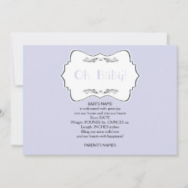 Anúncio Oh Baby in Blue Baby Announing