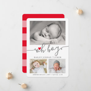 Anúncio Oh Boy Script Christmas Heart Collage Photo