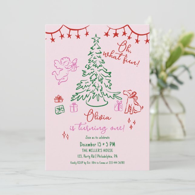 Anúncio Oh Que Diversão árvore de Natal caprichosa de 1º a (Em pé/Frente)