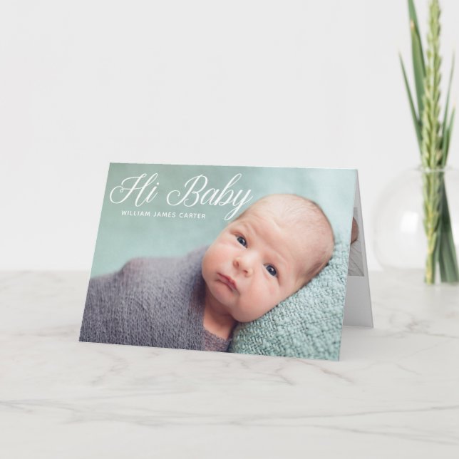 Anúncio Oi, Baby Photo Elegante Simple Chic Newborn (Frente)