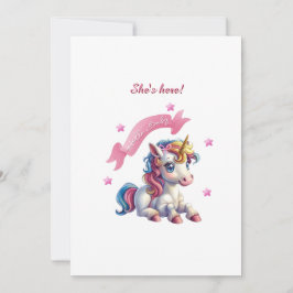 Anúncio "Olá, Baby Unicorn", Design Birth