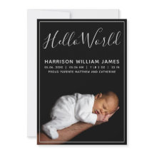 Olá Mundo Foto Bebê Nascimento