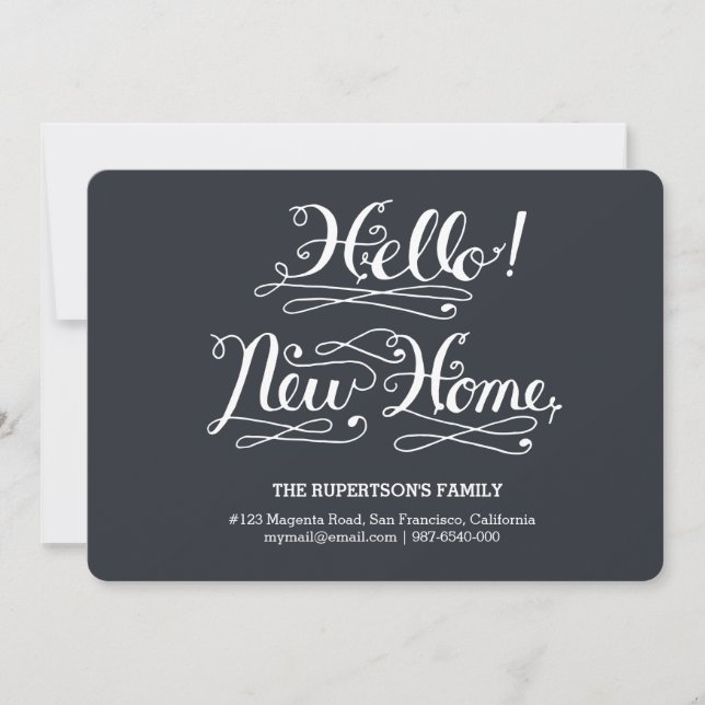 Anúncio olá nova caligrafia de casa (Frente)