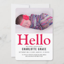 Anúncio Olá, Novo Bebê Brilhante, Rosa Personalizado
