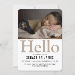 Anúncio Olá, Novo Bebê Personalizado