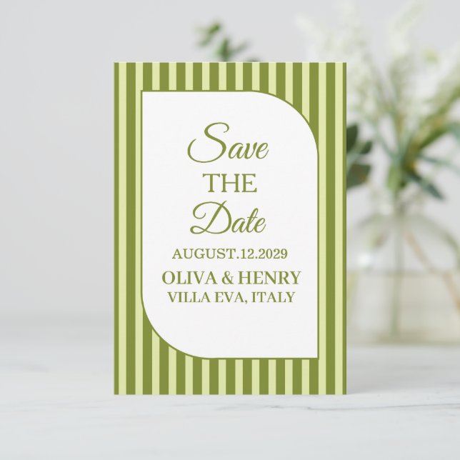 ANÚNCIO OLIVE VERDE ESTILO SIMPLES RASCUNHO SALVE A DATA (Em pé/Frente)