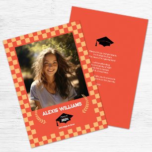 Anúncio Orange Xadrez Foto Personalizada 