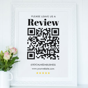 Anúncio Orçamento Simples Deixe uma Avaliação QR Code Mídi
