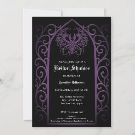 Anúncio Ornate purple border Gothic Bridal Shower