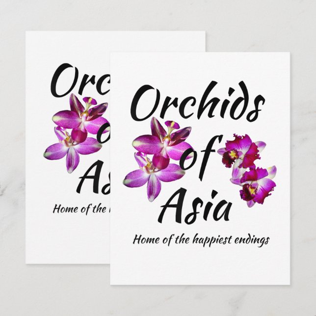 Anúncio Orquídeas da Ásia (Frente/Verso)