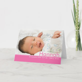 Anúncio Os doces colorem Geburtskarte cor-de-rosa -