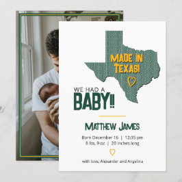 Anúncio osso verde/Dourado feito no Texas Photo Baby
