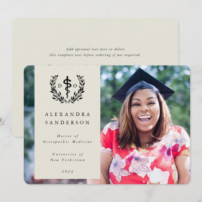 Anúncio Ostra Doutor em Medicina Osteopática Foto (Frente/Verso)