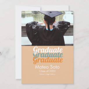 Anúncio Ousado de Foto de Formatura Groovy
