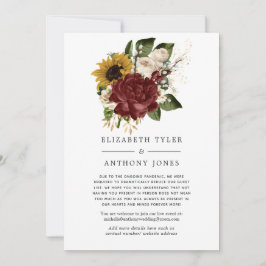 Anúncio Outono Rústico - Convidados de Casamento Floral Re