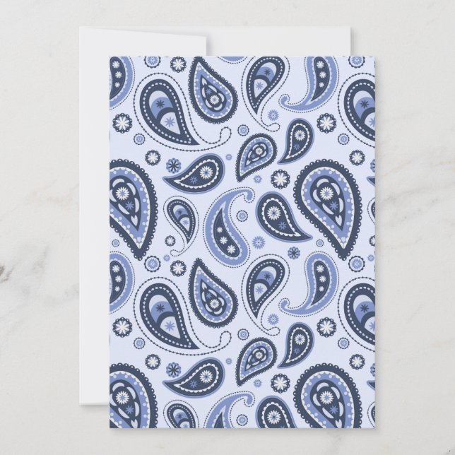Anúncio Padrão Paisley Azul (Frente)