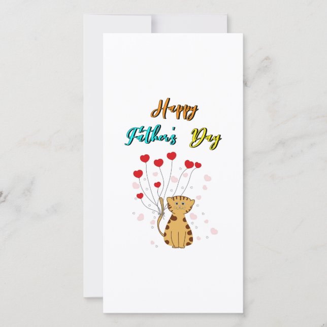 Anúncio Pai de Gatinho feliz presente do Pai de Dia de os  (Frente)