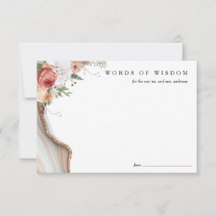 Anúncio Palavras de Sabedoria de Casamento em Mármore Dour