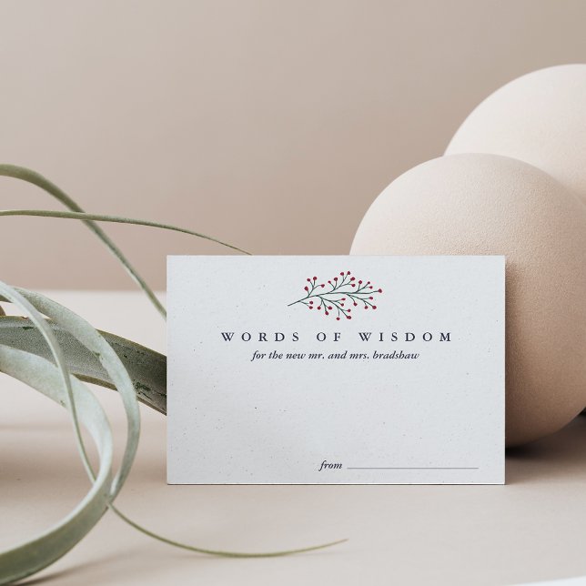 Anúncio Palavras de Sabedoria Holly e Pine para os Recém-C (Criador carregado)