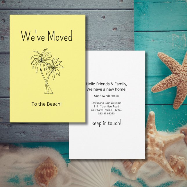 Anúncio Palmeiras de praia tropical Movimento amarelo (Criador carregado)