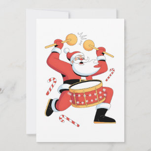 Anúncio Papai Noel Baterista Engraçado Natal Feio Bateria 