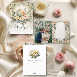 Anúncio Papel de carta de Casamento Vitoriano Floral Amare