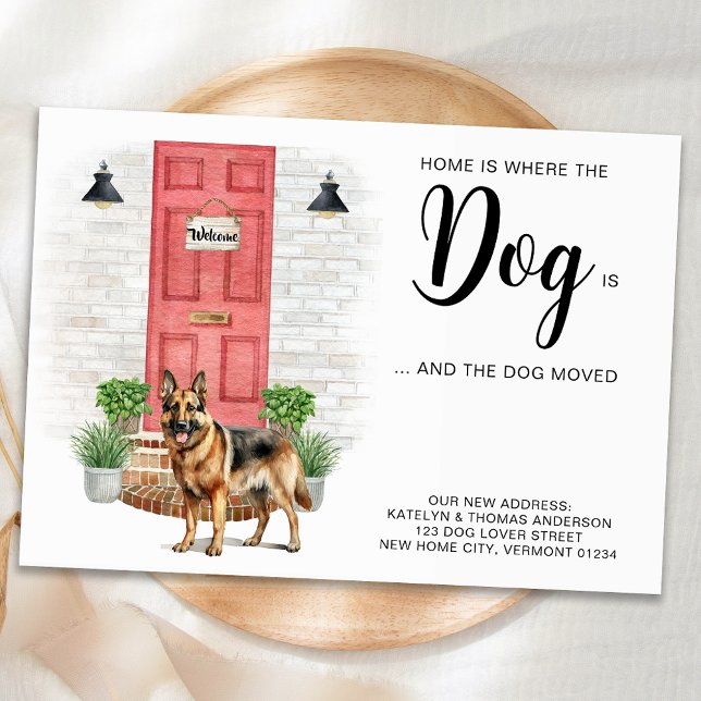 Anúncio Para casa é onde o cachorro é que nós movemos o ca (Criador carregado)