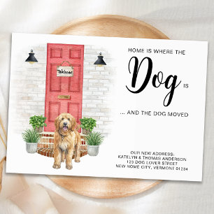 Anúncio Para casa é onde o cachorro é que nós movemos o ca