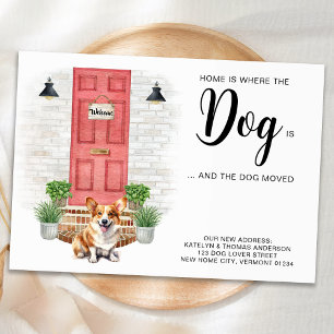 Anúncio Para casa é onde o cachorro é que nós movemos o ca