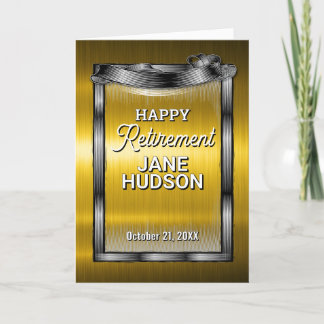 Anúncio Parabéns Felizes Reforma Pretos e Dourados