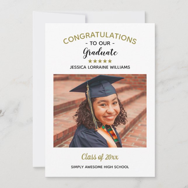 Anúncio Parabéns Fotografia Personalizada Graduado Formatu (Frente)