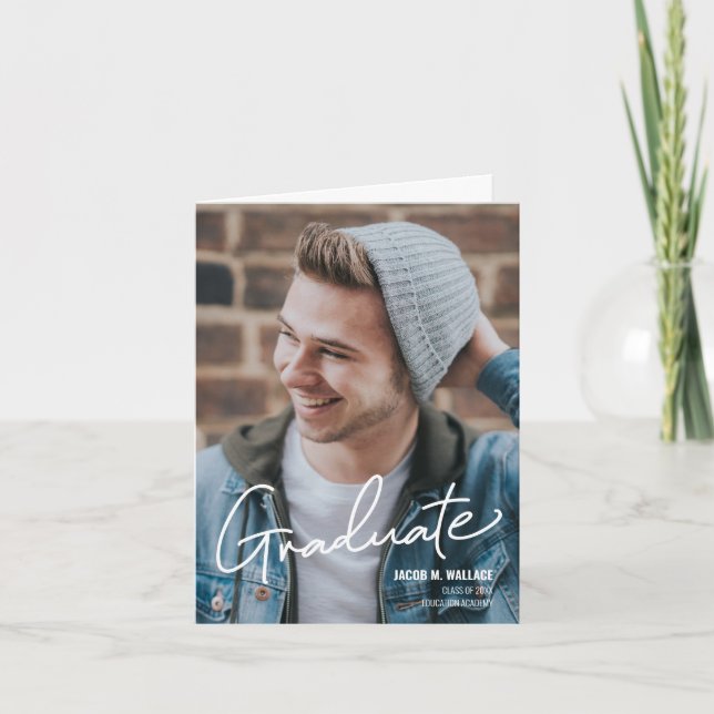 Anúncio Parabéns Graduação Foto Formando Masculino (Frente)