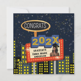 Anúncio Parabéns Graduado Cartaz de Foto da Cidade