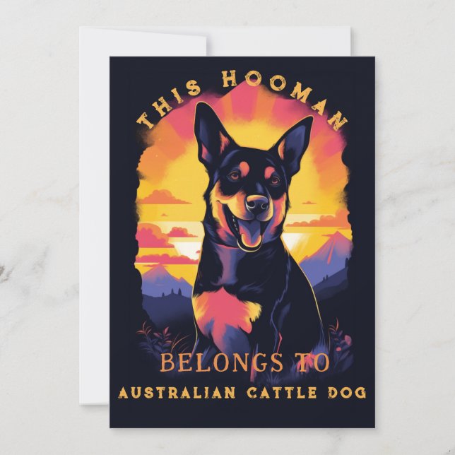 Anúncio Parente australiano de Cachorro Engraçado Personal (Frente)