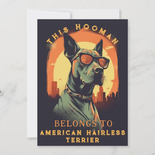 Anúncio Parente Terrier americano sem cabelos personalizad (Frente)