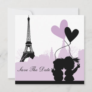 Anúncio Paris Save the Date (Roxo 2)