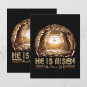 Anúncio Páscoa Cristã Ele Ressuscitou Jesus