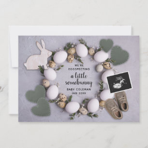 Anúncio Páscoa de Eggspecção de Gravidez Reveal Baby