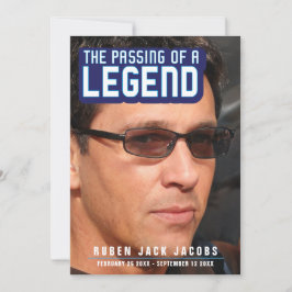 Anúncio Passagem de um memorial azul de foto de funeral de