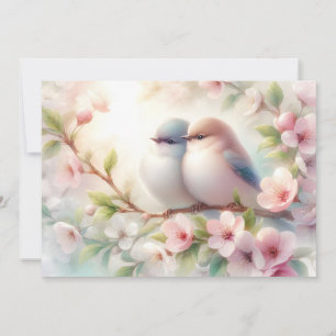 Anúncio Pássaros de Amor da Primavera Flor de Cerejeira Fl