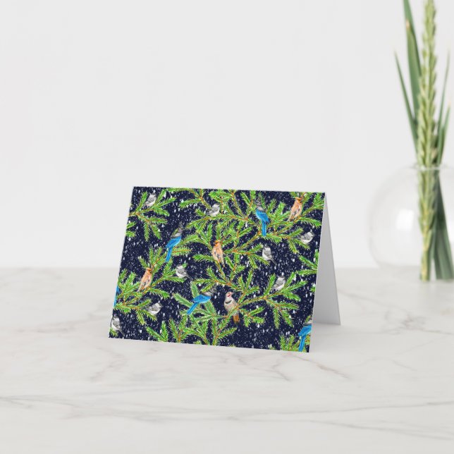 Anúncio Pássaros Tahoe Winter Desenhados à Mão em Tempesta (Frente)