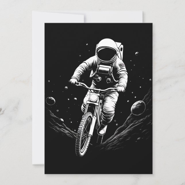 Anúncio Passeio de Bicicleta do Astronauta Cósmico Aventur (Frente)