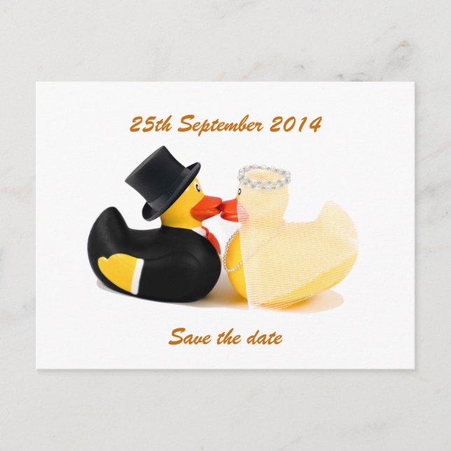Anúncio Patos de casamento 2 ... Cartão postal (Frente)